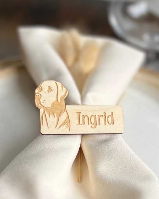 Personlig Bordkort med Hund KK FAMILY ART
