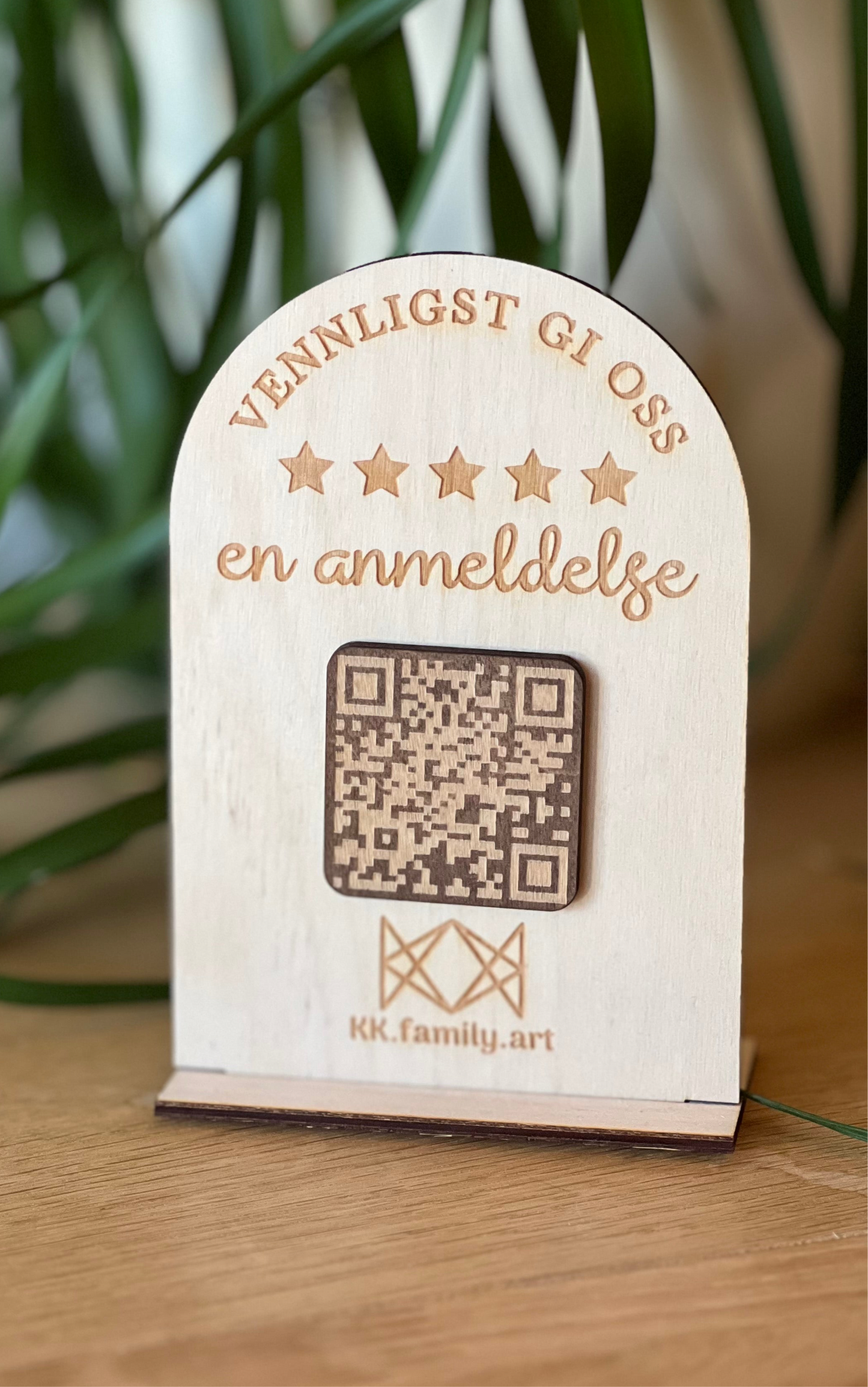 Skilt med QR-kode til Google Reviews (d2)