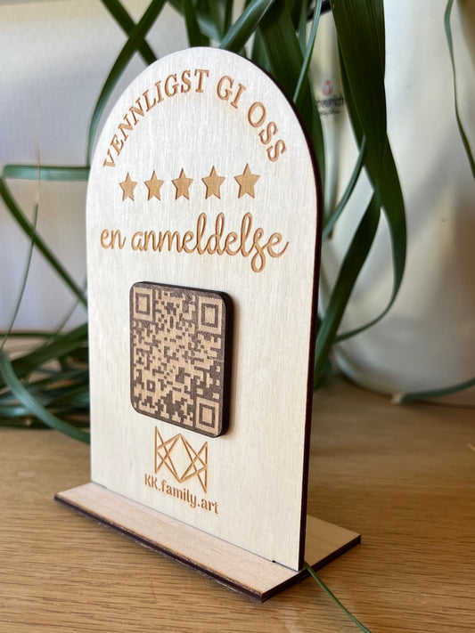 Skilt med QR-kode til Google Reviews (d2)