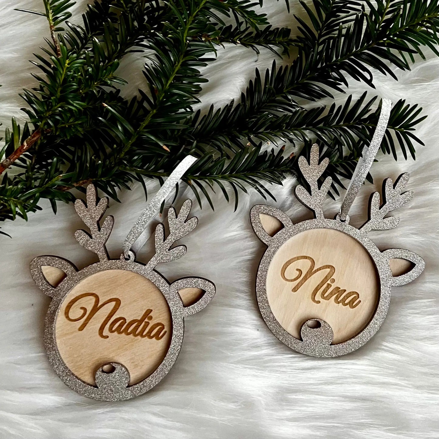 Personlig julepynt i tre (d1) KK FAMILY ART