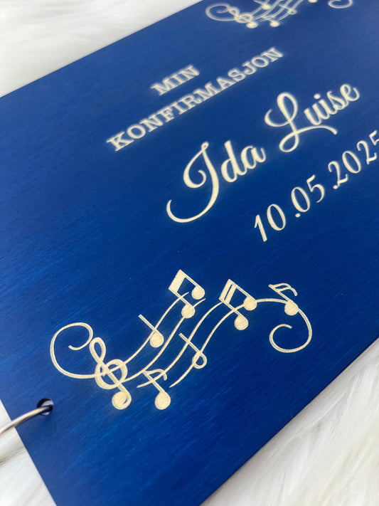 Min Konfirmasjon – gjestebok, fotoalbum-Musikkstil KK FAMILY ART