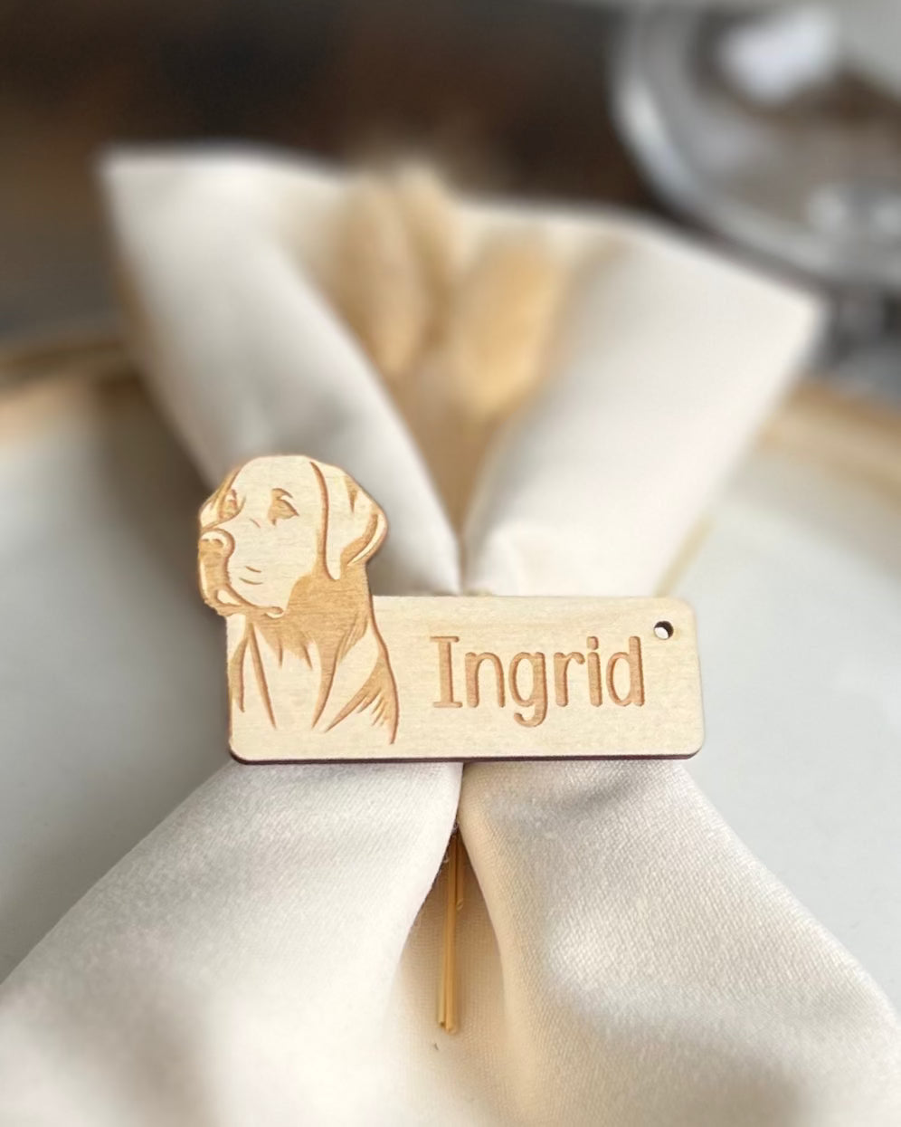 Personlig Bordkort med Hund KK FAMILY ART