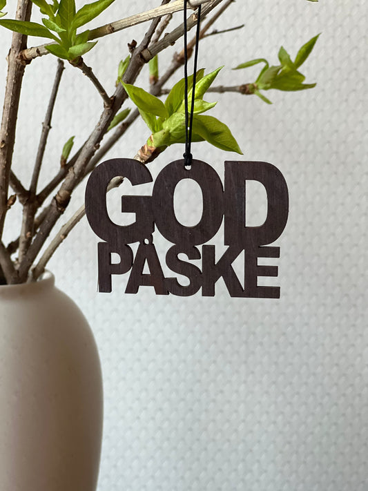 Trepåskepynt "GOD PÅSKE" KK FAMILY ART