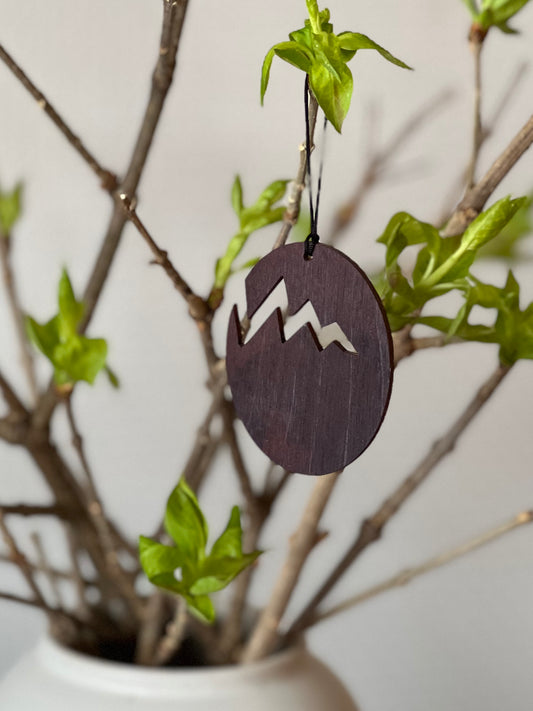 Trepåskepynt-egg med fjellmotiv 2