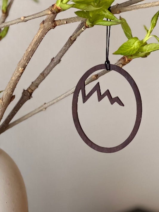 Trepåskepynt-egg med fjellmotiv KK FAMILY ART