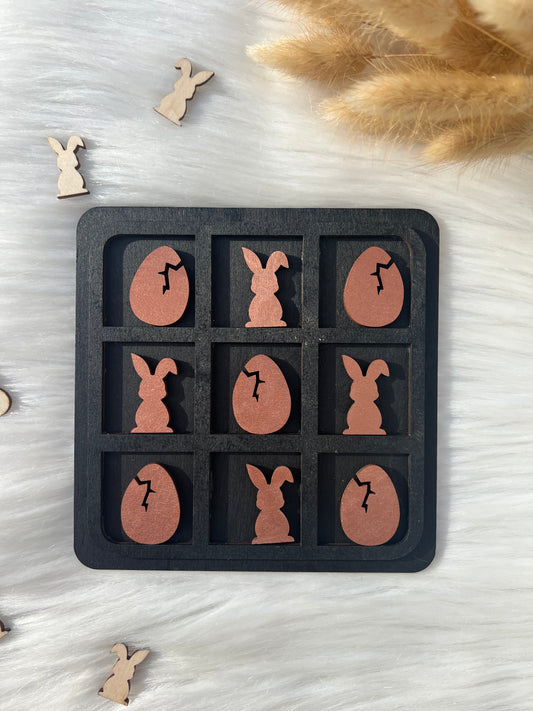 "Tre på rad" med kaniner og egg