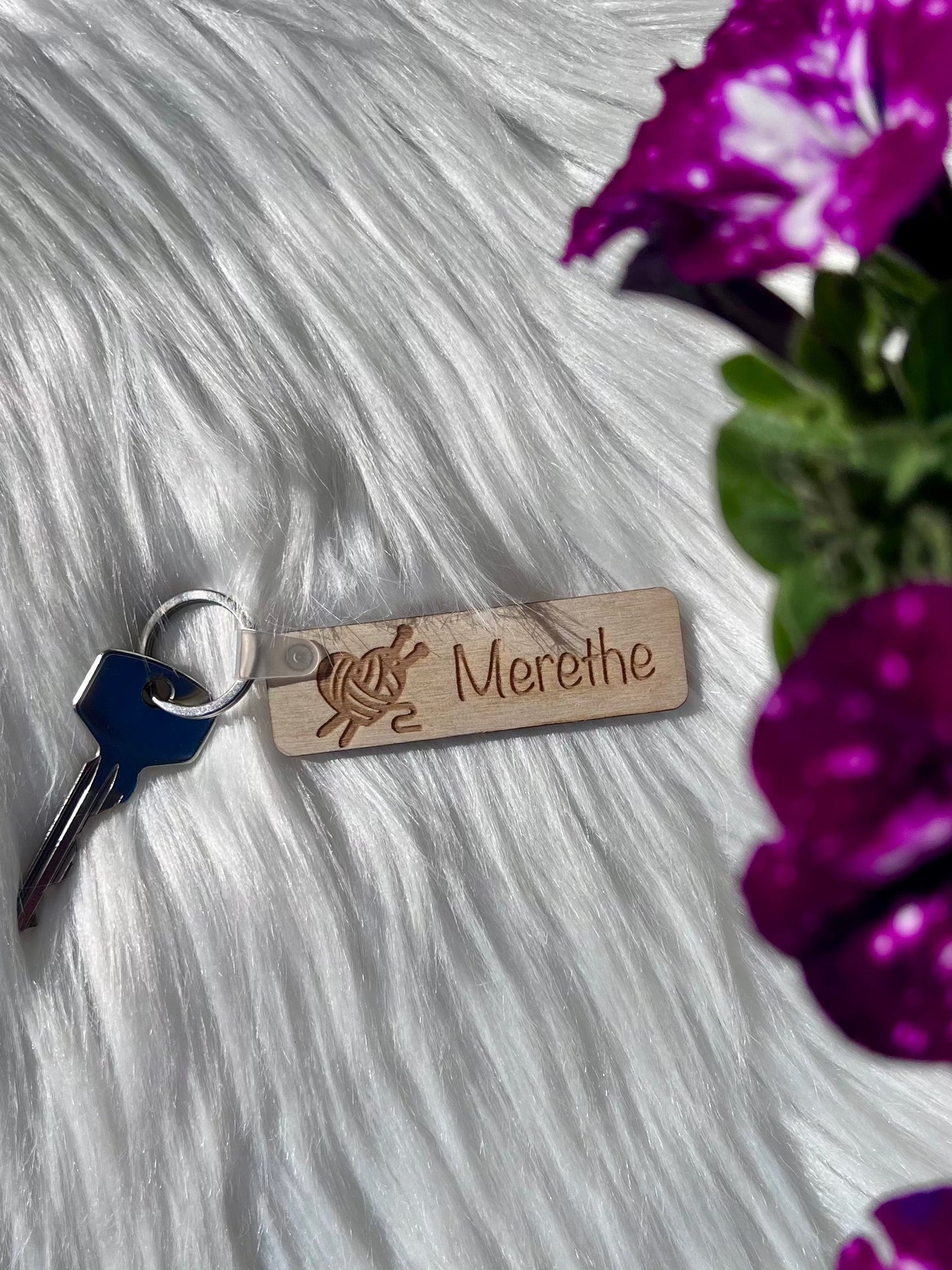 Nøkkelring med navn Strikke KK FAMILY ART