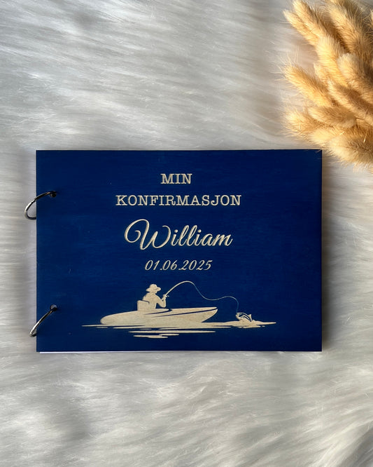 Min Konfirmasjon – gjestebok, fotoalbum-Fiskestil