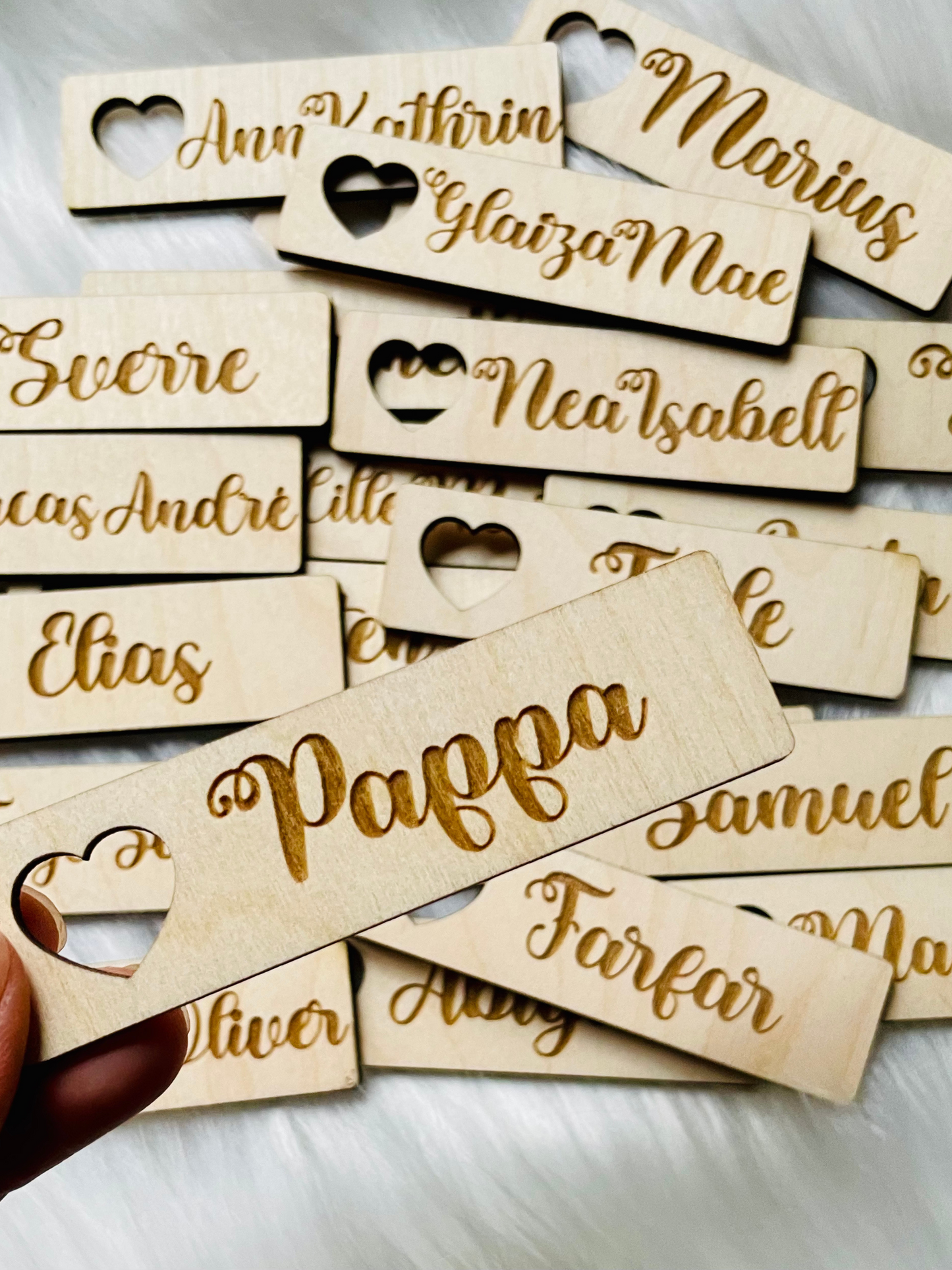 Bordkort med hjerte KK FAMILY ART