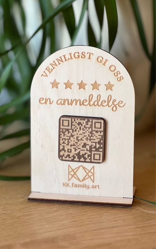 Skilt med QR-kode til Google Reviews (d2)