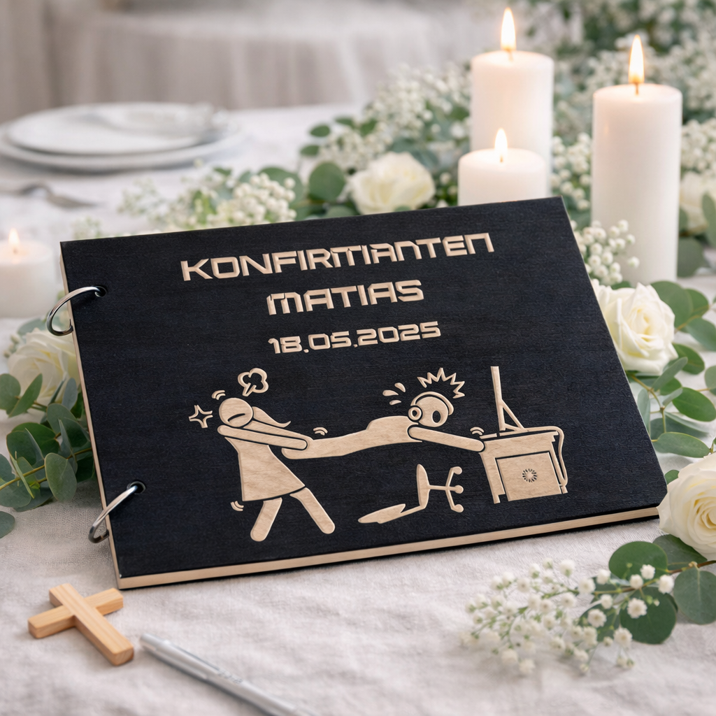 personlig gamer minnebok konfirmasjon
