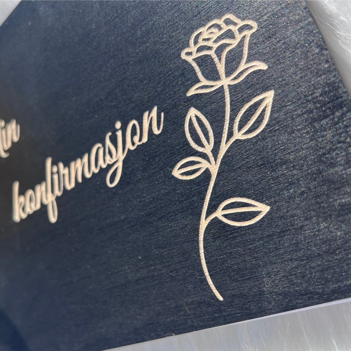 gjestebok og fotoalbum til konfirmasjon rose 