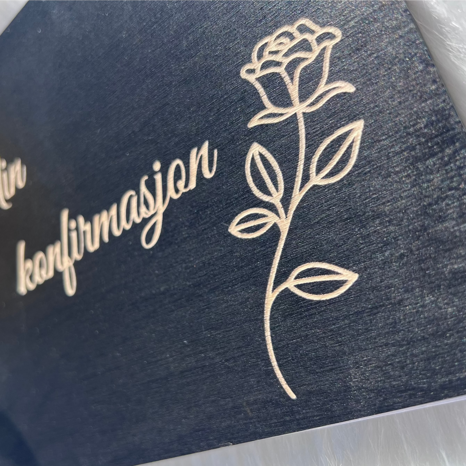 gjestebok og fotoalbum til konfirmasjon rose 