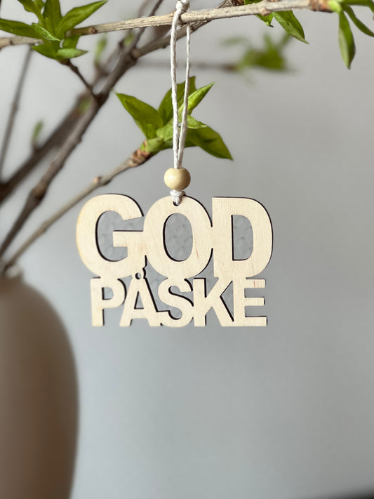 Trepåskepynt "GOD PÅSKE"