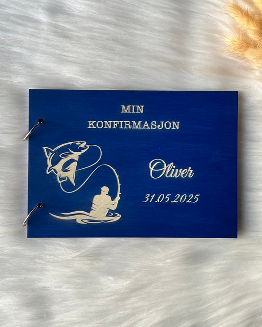 Min Konfirmasjon – gjestebok, fotoalbum-Fiskestil