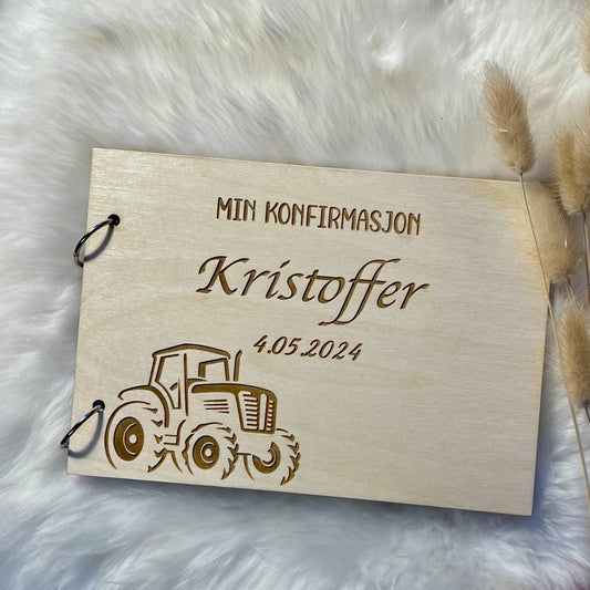 Min Konfirmasjon – gjestebok, fotoalbum-Trakotr