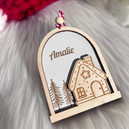 Personlig julepynt i tre (d6)