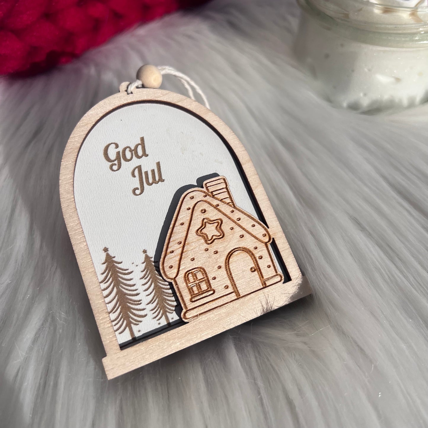 Personlig julepynt i tre (d6)