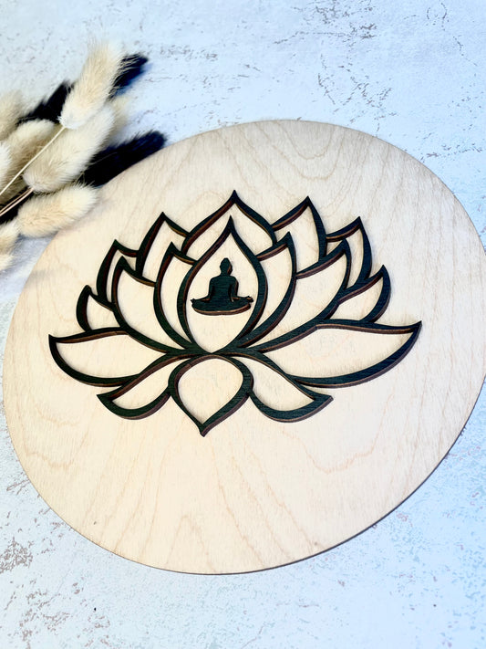 Skilt "Lotus Meditasjon"