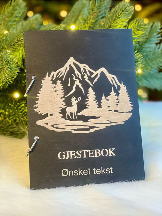 Gjestebok i tre – Enestående design for hytta eller hjemmet!