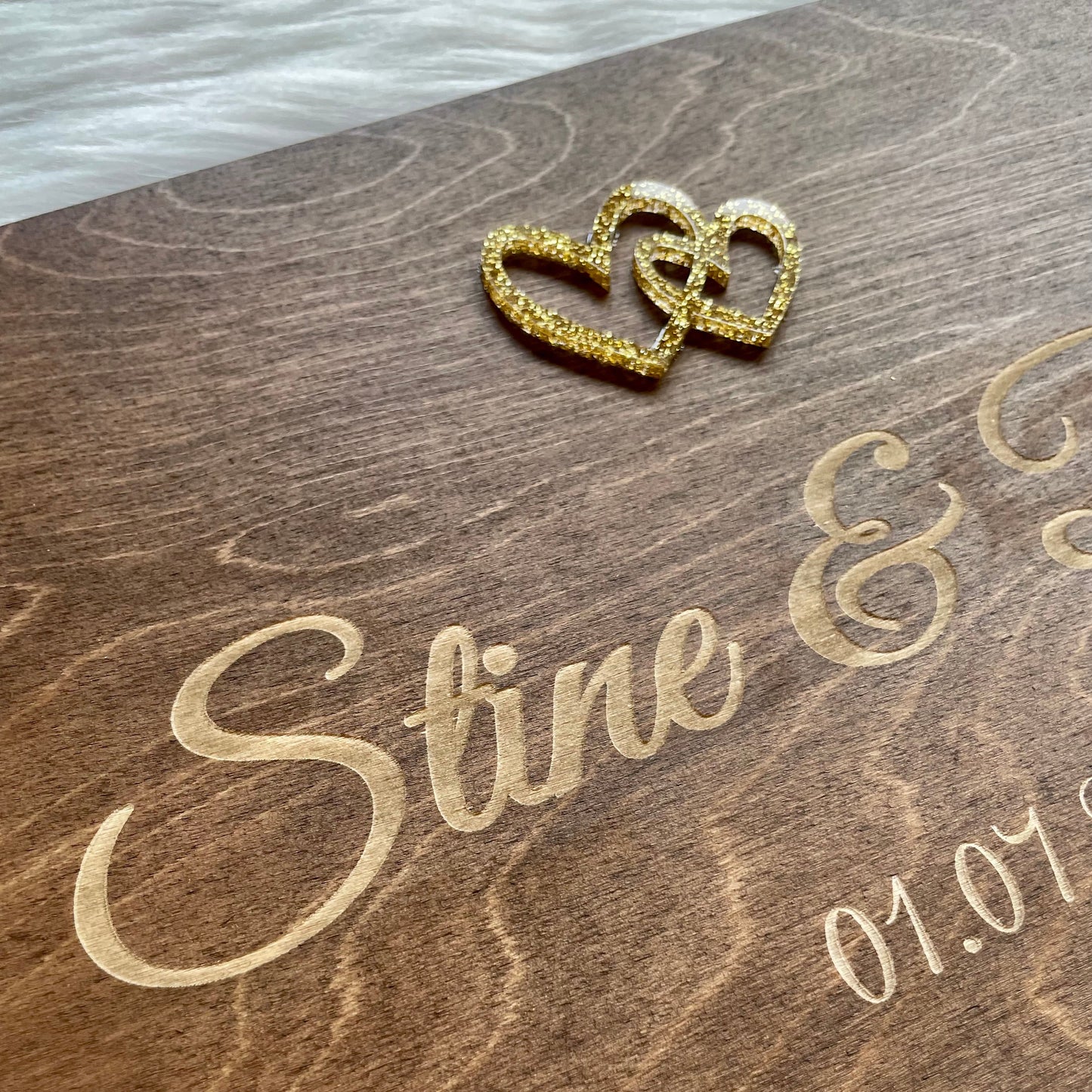 Gjestebok med glitter hjerter KK FAMILY ART