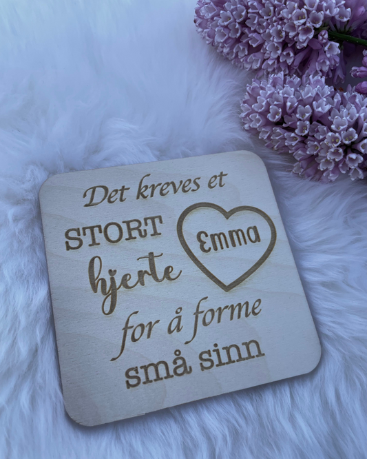 Glassbrikke i tre - gave til lærere
